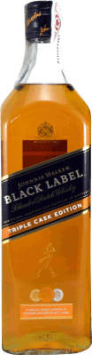 62,95 € Envio grátis | Whisky Blended Johnnie Walker Black Label Triple Cask Edition Reino Unido Garrafa 1 L