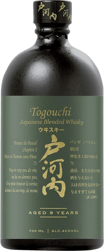 97,95 € Kostenloser Versand | Whiskey Single Malt Togouchi Japan 9 Jahre Flasche 70 cl