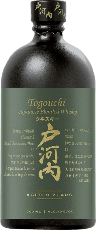 97,95 € Kostenloser Versand | Whiskey Blended Togouchi Japan 9 Jahre Flasche 70 cl