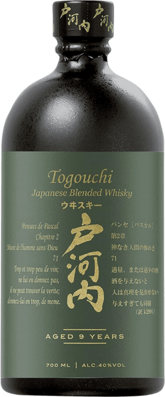 102,95 € Envío gratis | Whisky Blended Togouchi Japón 9 Años Botella 70 cl