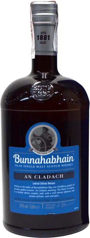 51,95 € Envio grátis | Whisky Single Malt Bunnahabhain An Cladach Reino Unido Garrafa 1 L