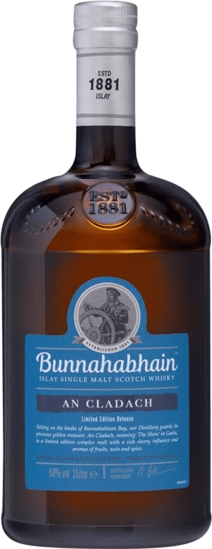 72,95 € Envío gratis | Whisky Single Malt Bunnahabhain An Cladach Reino Unido Botella 1 L