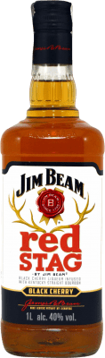 19,95 € 免费送货 | 波本威士忌 Jim Beam Red Stag 美国 瓶子 1 L
