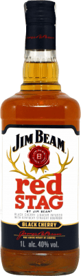 35,95 € Envio grátis | Whisky Bourbon Jim Beam Red Stag Estados Unidos 1 L