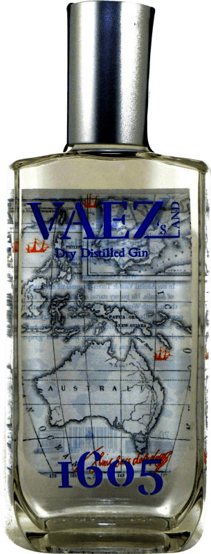 17,95 € Spedizione Gratuita | Gin Aguardientes de Galicia Vaez's Land 1605 Dry Gin Spagna Bottiglia 70 cl