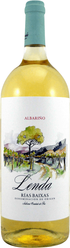 13,95 € Envio grátis | Vinho Branco Pazo Pondal Lenda D.O. Rías Baixas Galiza Espanha Albariño — Albarinho Garrafa Magnum 1,5 L