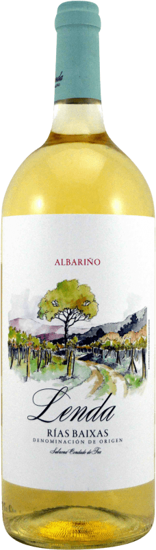 13,95 € Spedizione Gratuita | Vino bianco Pazo Pondal Lenda D.O. Rías Baixas Galizia Spagna Albariño Bottiglia Magnum 1,5 L