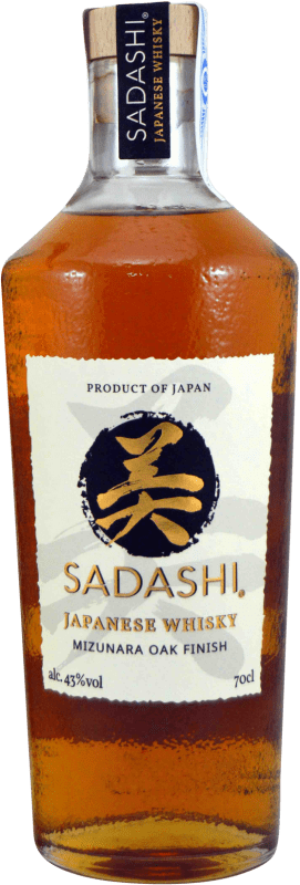 52,95 € Free Shipping | Whisky Single Malt Campeny Sadashi Mizunara OAK Finish Japan Bottle 70 cl