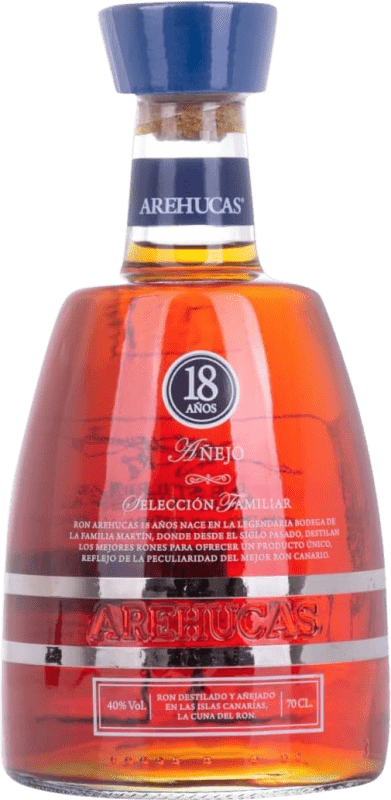 44,95 € Envío gratis | Ron Arehucas Añejo Especial Reserva Islas Canarias España 18 Años Botella 70 cl