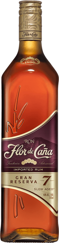 25,95 € 免费送货 | 朗姆酒 Flor de Caña 尼加拉瓜 7 岁 瓶子 1 L