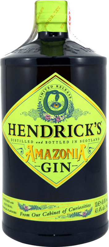 62,95 € Envío gratis | Ginebra Hendrick's Gin Amazonia Gin Reino Unido Botella 1 L