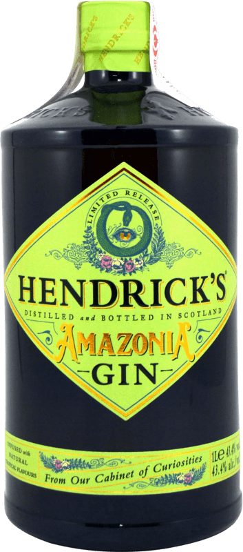 65,95 € Envio grátis | Gin Hendrick's Gin Amazonia Gin Reino Unido Garrafa 1 L