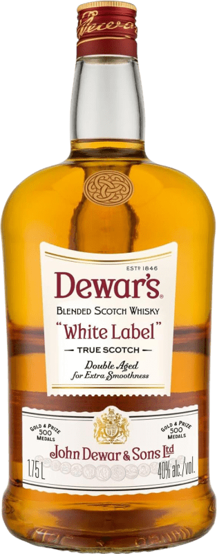 44,95 € Kostenloser Versand | Whiskey Blended Dewar's White Label Großbritannien Spezielle Flasche 1,75 L