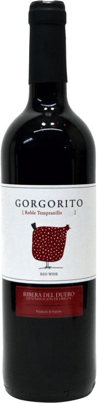 8,95 € 免费送货 | 红酒 Copaboca Gorgorito 橡木 D.O. Ribera del Duero 卡斯蒂利亚莱昂 西班牙 Tempranillo 瓶子 75 cl
