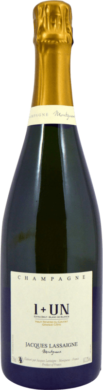 39,95 € Envio grátis | Espumante Branco Jacques Lassaigne 1+ Un Blanc de Blancs A.O.C. Champagne Champagne França Chardonnay 75 cl