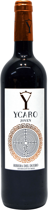 4,95 € Envio grátis | Vinho Tinto Corral Cuadrado Ycaro Jovem D.O. Ribera del Duero Castela e Leão Espanha Tempranillo 75 cl