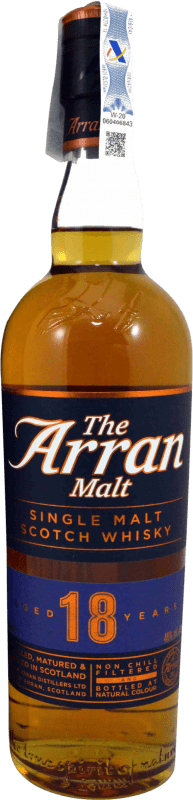 218,95 € 免费送货 | 威士忌单一麦芽威士忌 Isle Of Arran 英国 18 岁 瓶子 70 cl