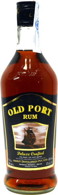 23,95 € Envio grátis | Rum Amrut Indian Old Port Índia 70 cl