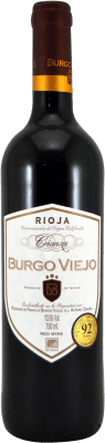 11,95 € 送料無料 | 赤ワイン Burgo Viejo 高齢者 D.O.Ca. Rioja ラ・リオハ スペイン Tempranillo, Graciano ボトル 75 cl