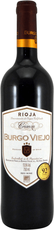 12,95 € Envoi gratuit | Vin Rouge Burgo Viejo Crianza D.O.Ca. Rioja La Rioja Espagne Tempranillo, Graciano 75 cl