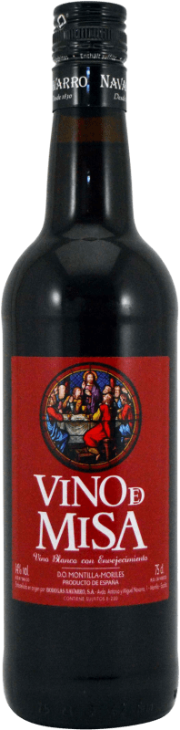 5,95 € Kostenloser Versand | Verstärkter Wein Nabal Vino de Misa D.O. Montilla-Moriles Andalusien Spanien Flasche 75 cl