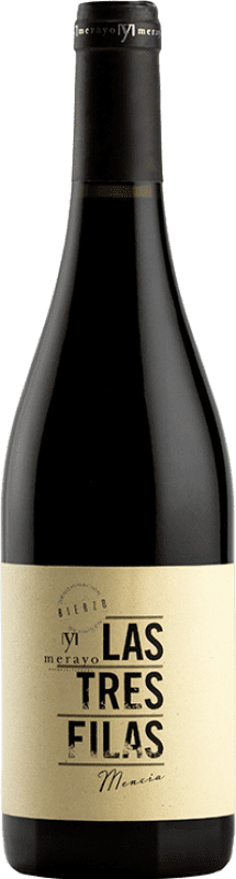 8,95 € Spedizione Gratuita | Vino rosso Merayo Las Tres Filas D.O. Bierzo Castilla y León Spagna Mencía Bottiglia 75 cl