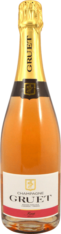 24,95 € Envio grátis | Espumante rosé Gruet Rose Brut A.O.C. Champagne Champagne França Pinot Preto, Chardonnay Garrafa 75 cl