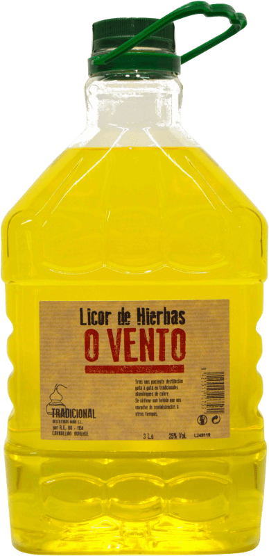 33,95 € Envío gratis | Orujo Miño Licor de Hierbas o Vento España Garrafa 3 L