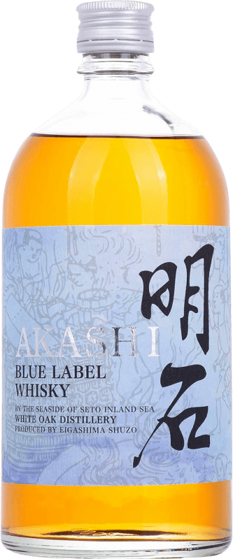 61,95 € Envio grátis | Whisky Single Malt Eigashima Akashi Blue — Edição Azul Japão 70 cl