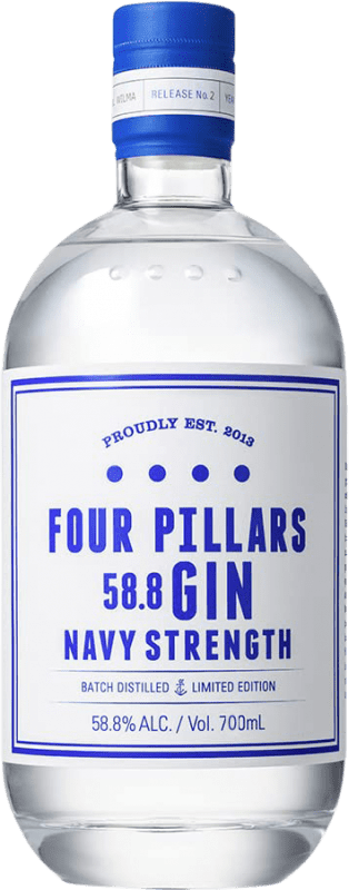 43,95 € 送料無料 | ジン Four Pillars Navy Strength オーストラリア ボトル 70 cl