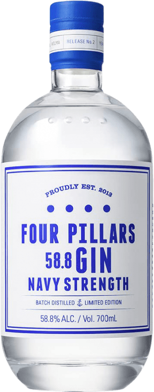 43,95 € Free Shipping | Gin Four Pillaes Navy Strength Australia Bottle 70 cl