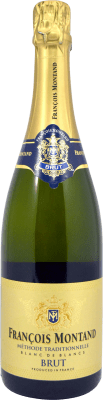 15,95 € Бесплатная доставка | Белое игристое François Montand Blanc de Blancs брют A.O.C. Champagne шампанское Франция Chardonnay бутылка 75 cl