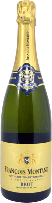 10,95 € 送料無料 | 白のスパークリングワイン François Montand Brut — ブリュット Blanc de Blancs フランス Chardonnay — シャルドネ 75 cl