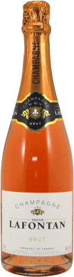 21,95 € Бесплатная доставка | Розовое игристое Les Vignobles Champenois Lafontan Rose брют A.O.C. Champagne шампанское Франция бутылка 75 cl