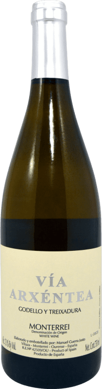 10,95 € Бесплатная доставка | Белое вино Manuel Guerra Vía Arxéntea Godello Treixadura D.O. Monterrei Галисия Испания Godello, Treixadura бутылка 75 cl