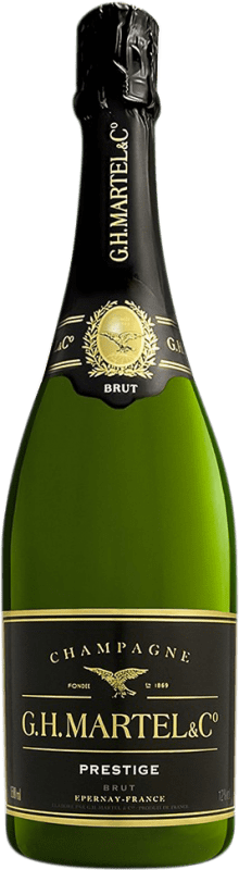 48,95 € 免费送货 | 白起泡酒 G.H. Martel Prestige 香槟 A.O.C. Champagne 香槟酒 法国 瓶子 75 cl