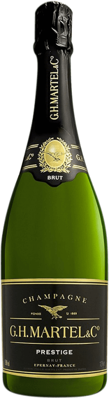 46,95 € 送料無料 | 白スパークリングワイン G.H. Martel Prestige Brut A.O.C. Champagne シャンパン フランス ボトル 75 cl