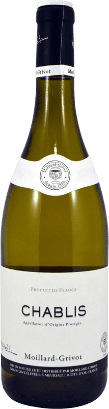 32,95 € Envio grátis | Vinho branco Moillard Grivot A.O.C. Chablis França Chardonnay Garrafa 75 cl