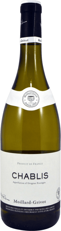23,95 € Kostenloser Versand | Weißwein Moillard Grivot A.O.C. Chablis Frankreich Chardonnay Flasche 75 cl