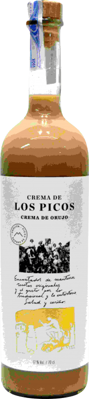 14,95 € Envío gratis | Crema de Licor Liébana Los Picos Orujo España Botella 70 cl