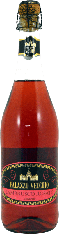 7,95 € Envío gratis | Espumoso rosado Palazzo Vecchio Rosado I.G.T. Emilia Romagna Emilia-Romagna Italia Lambrusco Botella 75 cl