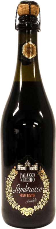 3,95 € Envío gratis | Espumoso tinto Palazzo Vecchio I.G.T. Emilia Romagna Emilia-Romagna Italia Lambrusco Botella 75 cl