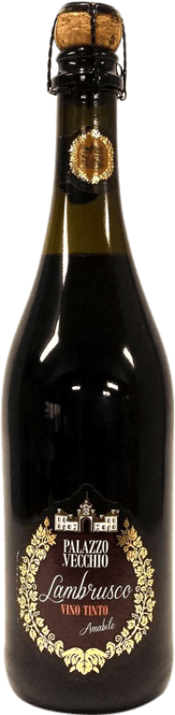 3,95 € 送料無料 | 赤いスパークリングワイン Palazzo Vecchio I.G.T. Emilia Romagna エミリア=ロマーニャ イタリア Lambrusco ボトル 75 cl