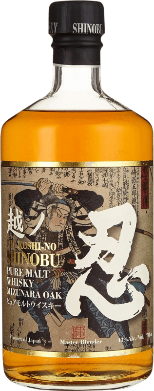 57,95 € Envío gratis | Whisky Single Malt Shinobu The Koshi-No Mizunara Oak Tokinosakagura Japón Botella 70 cl