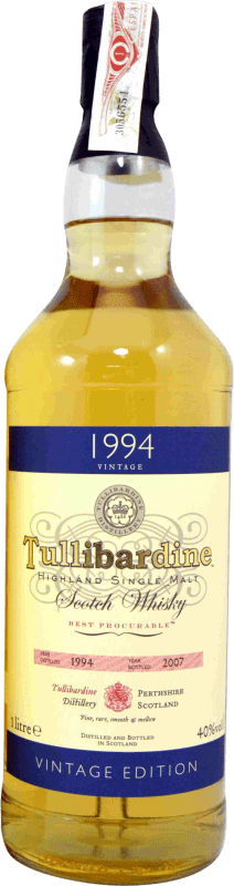 68,95 € Free Shipping | Whisky Single Malt Tullibardine Vintage Edition United Kingdom Bottle 1 L