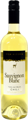 6,95 € 免费送货 | 白酒 Tinajas del Maule Vila Alegría I.G. Valle del Maule 莫勒谷 智利 Sauvignon White 瓶子 75 cl