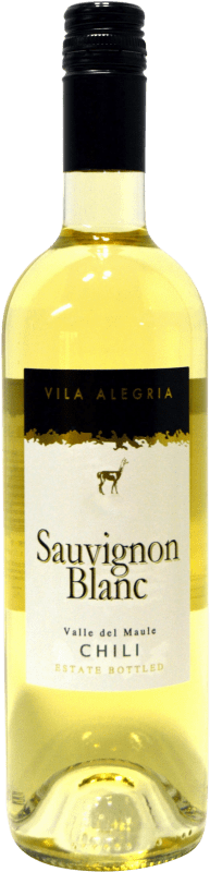 6,95 € Spedizione Gratuita | Vino bianco Tinajas del Maule Vila Alegría I.G. Valle del Maule Valle del Maule Chile Sauvignon Bianca Bottiglia 75 cl
