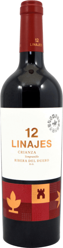 19,95 € 免费送货 | 红酒 Gormaz 12 Linajes 岁 D.O. Ribera del Duero 卡斯蒂利亚莱昂 西班牙 Tempranillo 瓶子 75 cl
