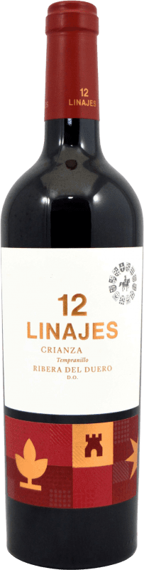 19,95 € Spedizione Gratuita | Vino rosso Gormaz 12 Linajes Crianza D.O. Ribera del Duero Castilla y León Spagna Tempranillo Bottiglia 75 cl