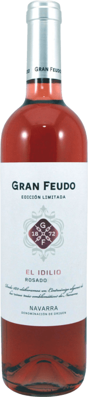 6,95 € 送料無料 | ロゼワイン Chivite Gran Feudo El Idilio D.O. Navarra ナバラ スペイン Tempranillo — テンプラニーリョ, Merlot — メルロー, Garnacha — グルナッシュ 75 cl